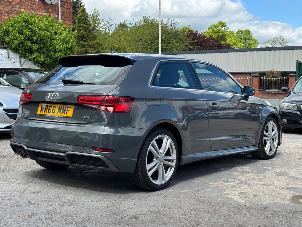 Audi A3 1.6 Tdi S Line Euro 6 Ss WR66MMF Grey #4