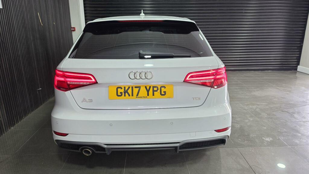 Audi A3 1.6 Tdi S Line Sportback Euro 6 Ss GK17YPG White #6