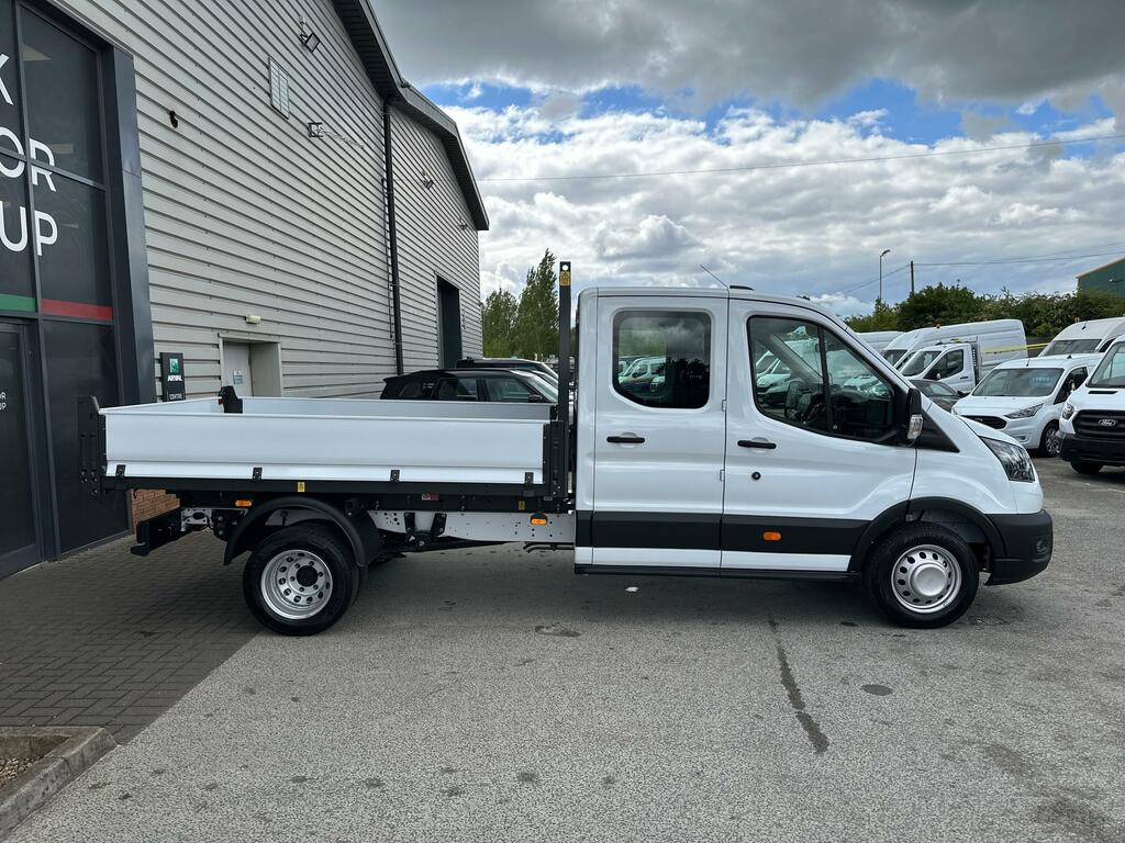 Ford Transit Custom L3 Double Cab Alloy One Way Tipper, Air Con White #5