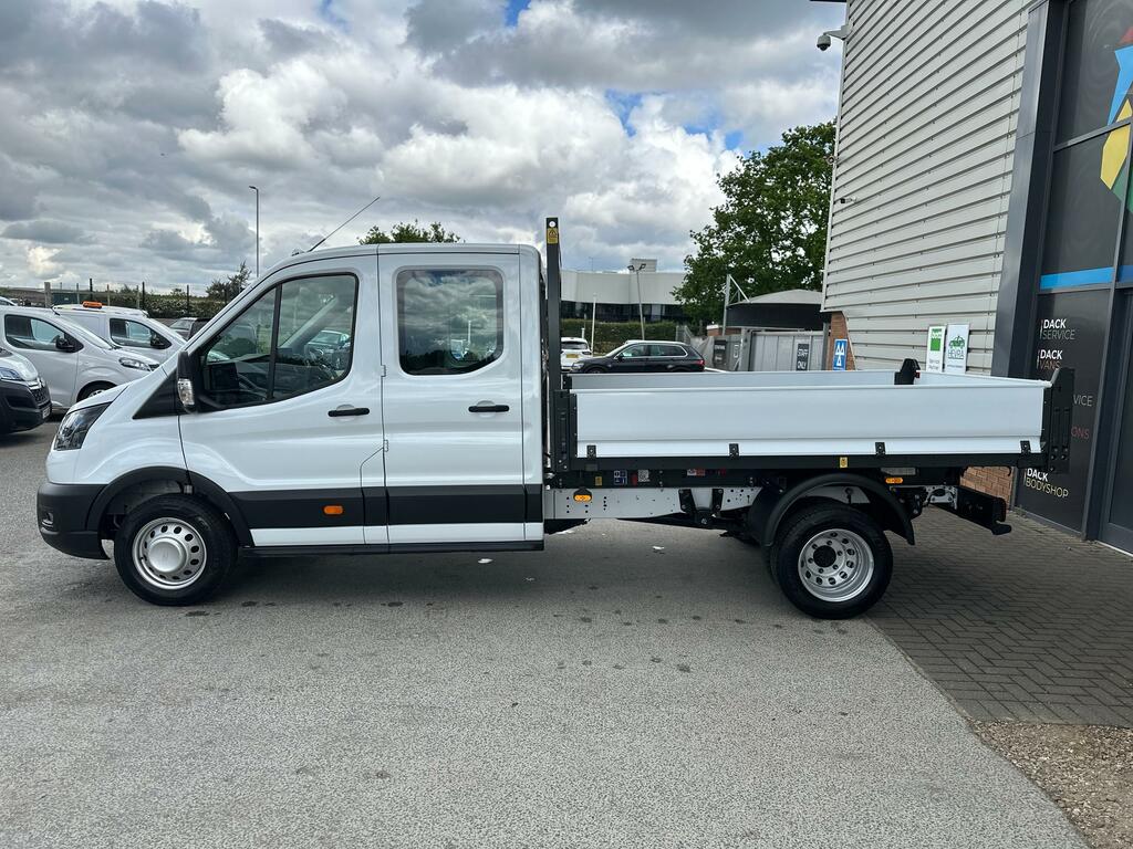 Ford Transit Custom L3 Double Cab Alloy One Way Tipper, Air Con White #4