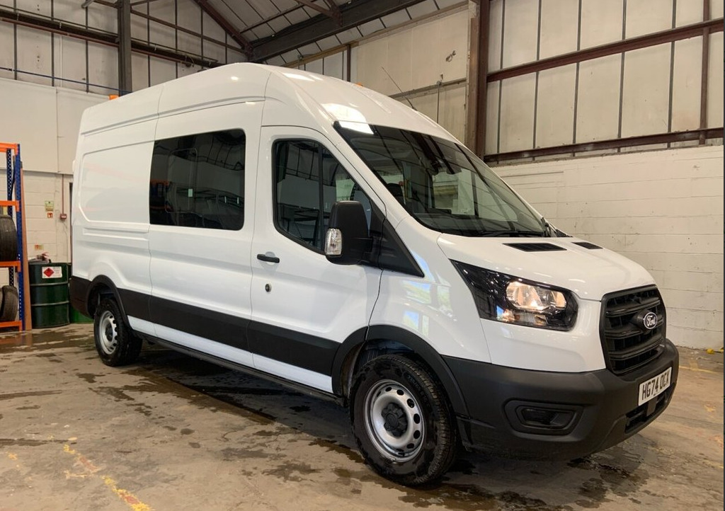 Ford Transit Custom 2.0 350 Ecoblue Leader Crew Van Double Cab Die White