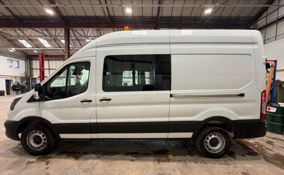Ford Transit Custom 2.0 350 Ecoblue Leader Crew Van Double Cab Die HG74OCX White #2