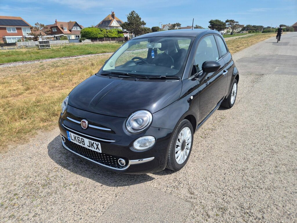 Fiat 500 1.2 Lounge Hatchback LK68JKX Black #6