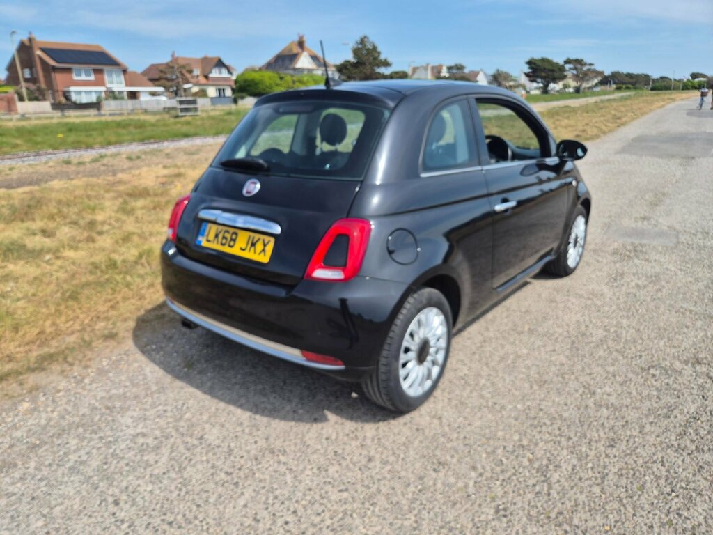 Fiat 500 1.2 Lounge Hatchback LK68JKX Black #5