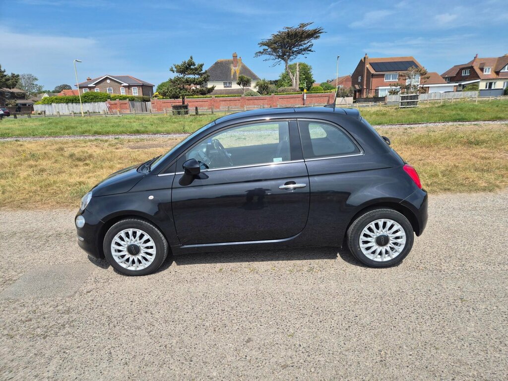 Fiat 500 1.2 Lounge Hatchback LK68JKX Black #2