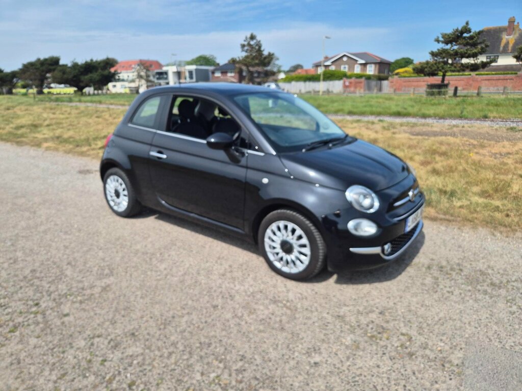 Fiat 500 1.2 Lounge Hatchback LK68JKX Black #3