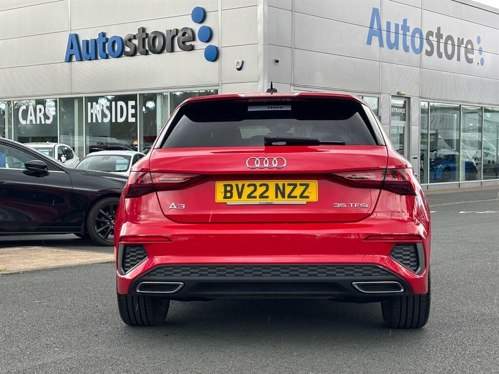 Audi A3 1.5 Tfsi 35 S Line Sportback S Tronic Euro 6 Ss BV22NZZ Red #6
