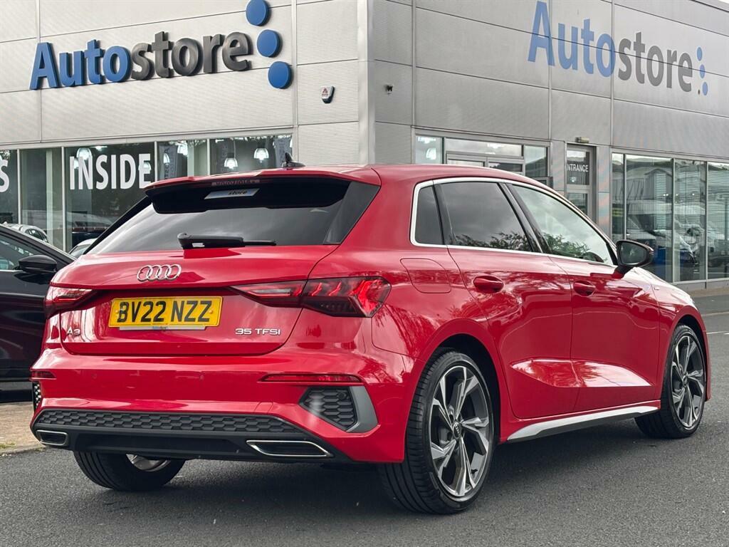 Audi A3 1.5 Tfsi 35 S Line Sportback S Tronic Euro 6 Ss BV22NZZ Red #5