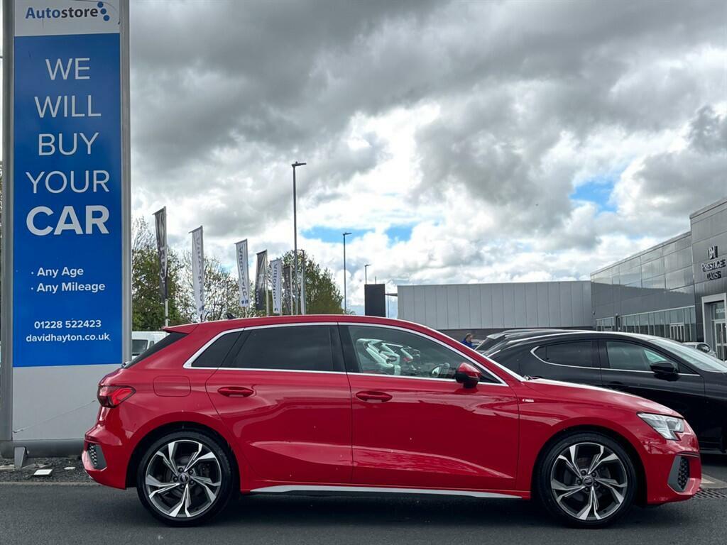 Audi A3 1.5 Tfsi 35 S Line Sportback S Tronic Euro 6 Ss BV22NZZ Red #4