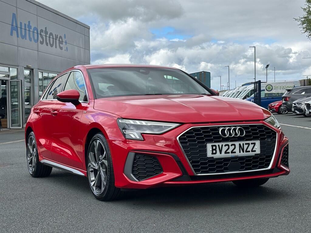 Audi A3 1.5 Tfsi 35 S Line Sportback S Tronic Euro 6 Ss BV22NZZ Red #3