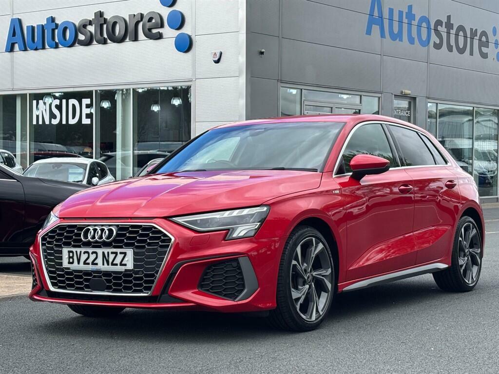 Audi A3 1.5 Tfsi 35 S Line Sportback S Tronic Euro 6 Ss Red