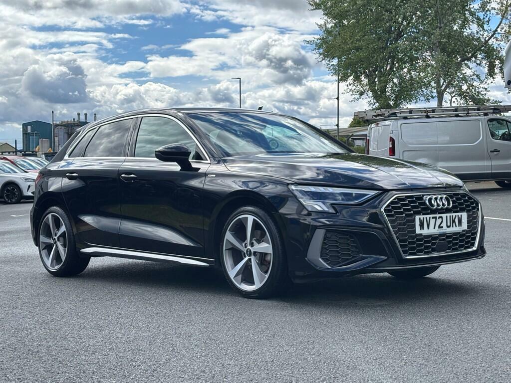 Audi A3 1.0 Tfsi 30 S Line Sportback Euro 6 Ss WV72UKW Black #3