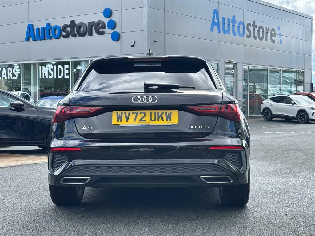Audi A3 1.0 Tfsi 30 S Line Sportback Euro 6 Ss WV72UKW Black #6