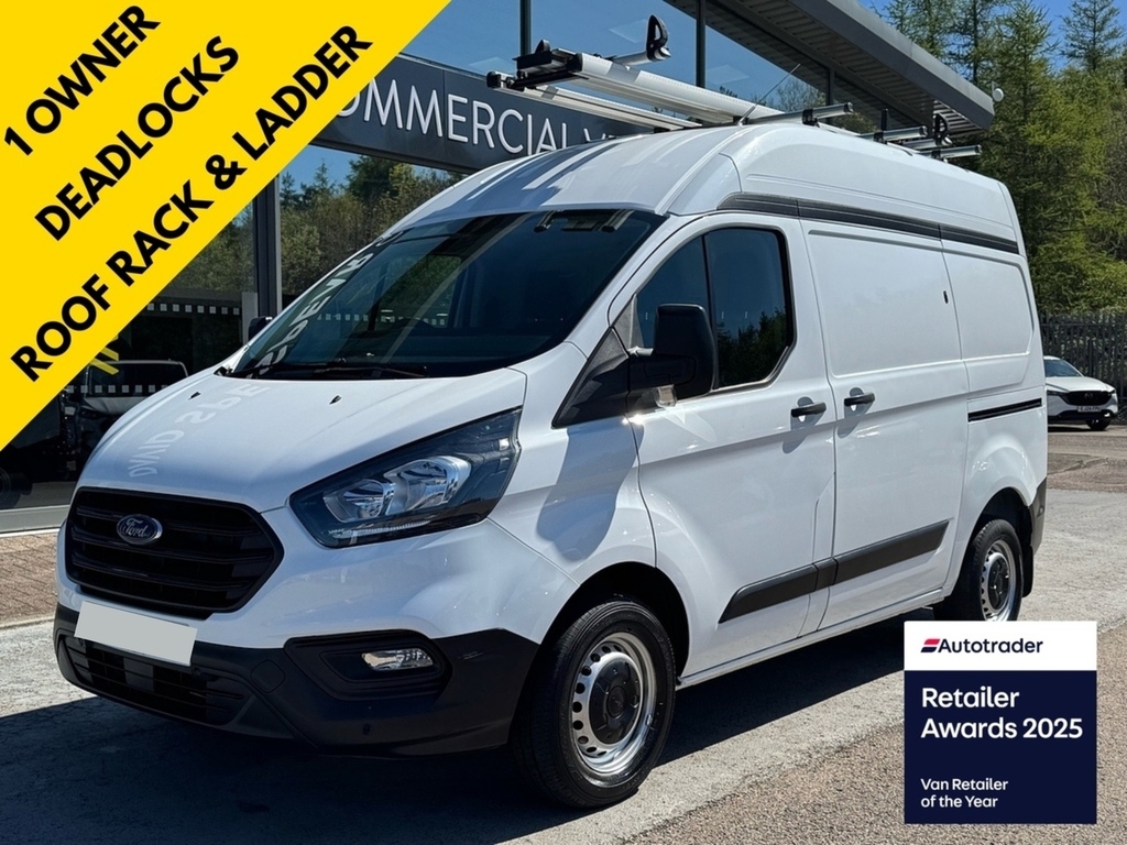 Ford Transit Custom 300 Ecoblue Leader 130Ps High Roof With Deadlocks, White