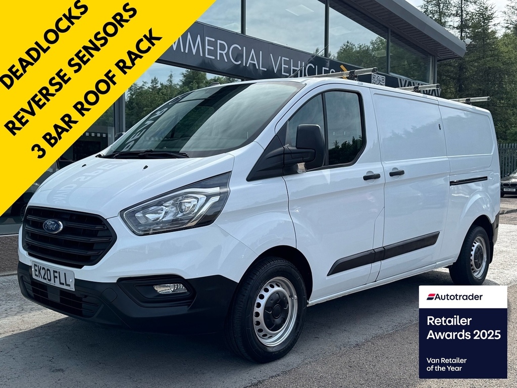 Ford Transit Custom 320 Ecoblue Leader 130Ps L2 Lwb With Roof Rack, De White