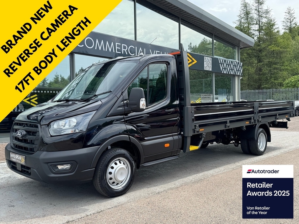Ford Transit Custom Tdci 165Ps 350Drw L5 Xlwb 17Ft Dropside With Upgr Black