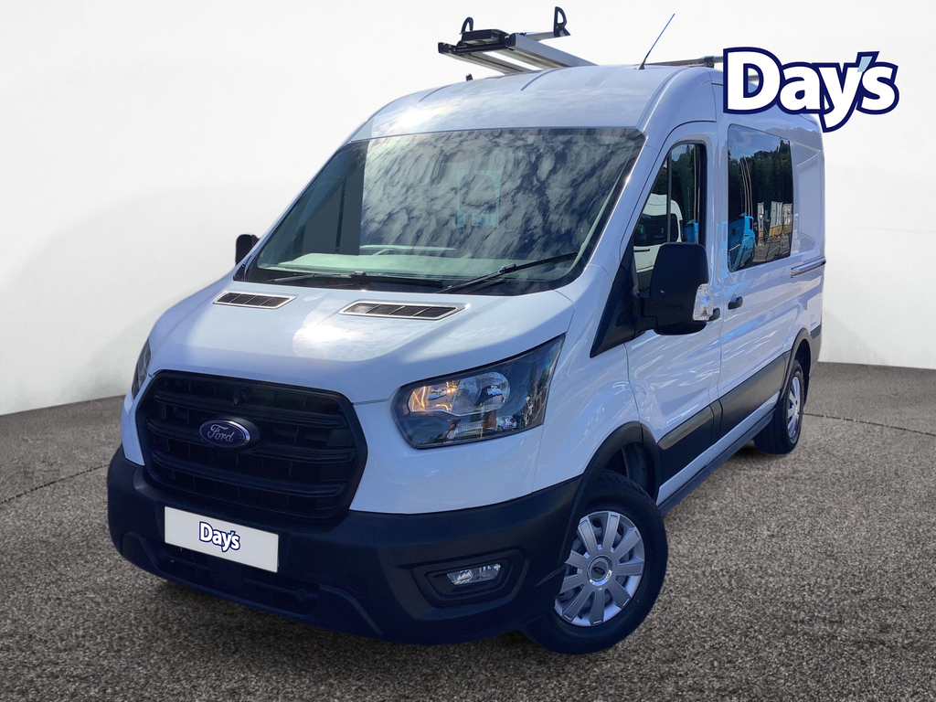 Ford Transit Custom 350 L2 H2 Double Cab Fwd 130Ps Roof White