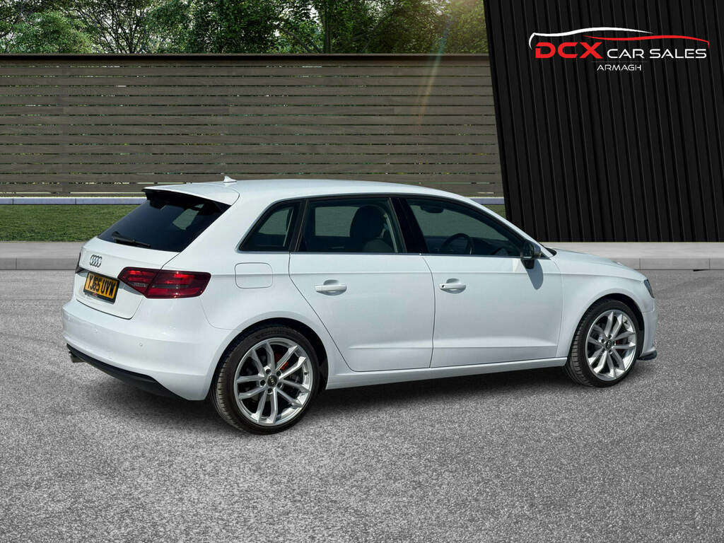 Audi A3 1.6 Tdi 110 Sport YJ65UVW White #2