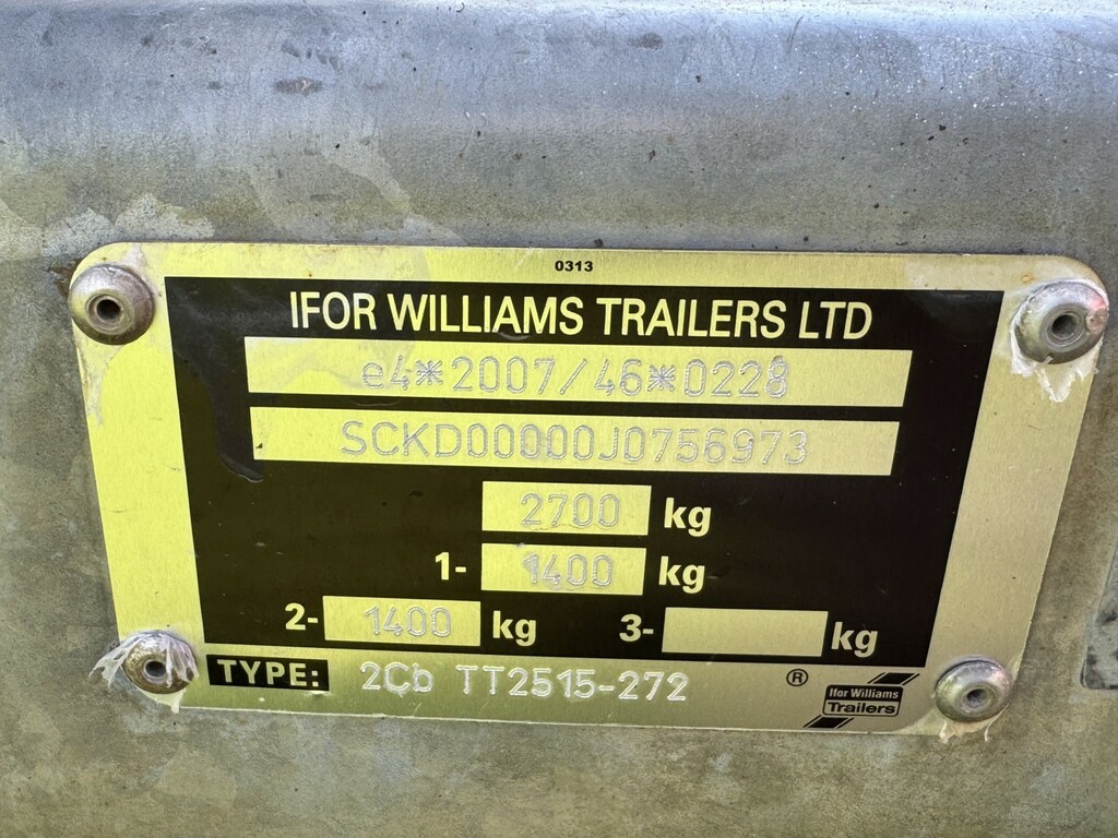 Ford Ranger Ifor Willams Tt2515 Tipper Trailer Silver #6