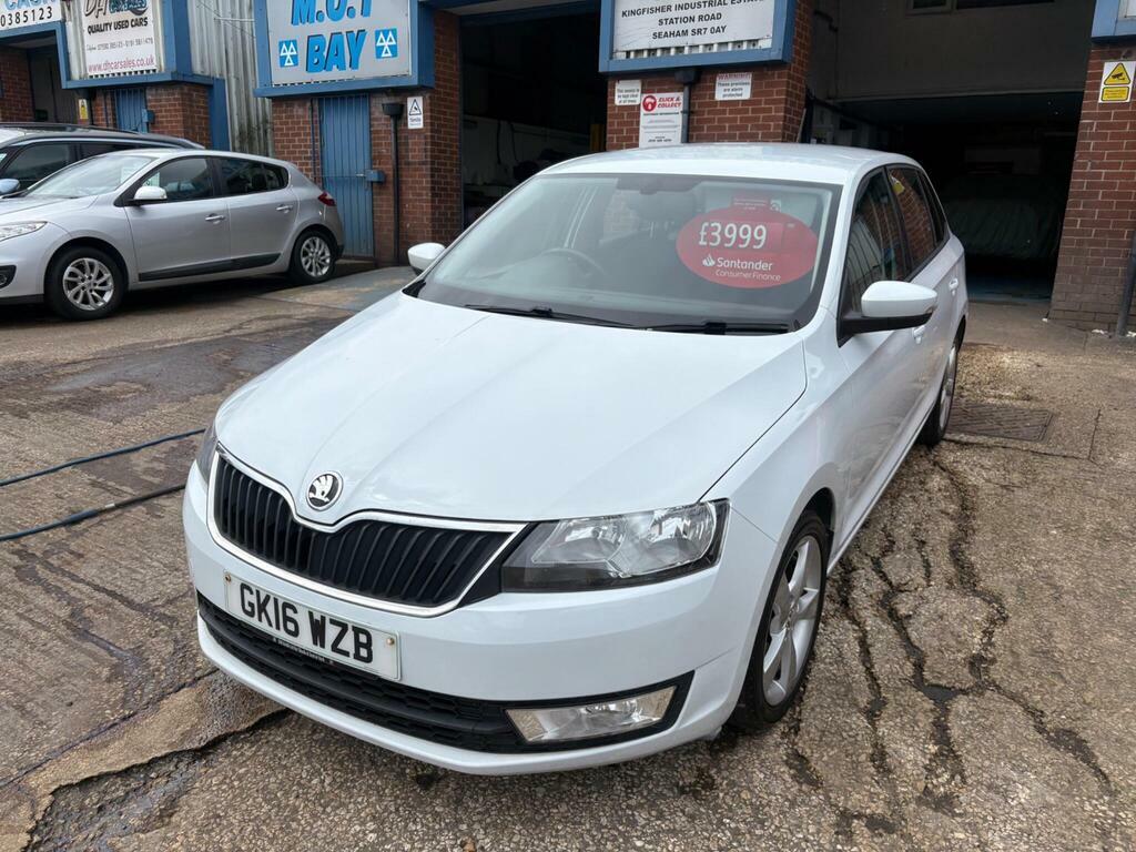 Skoda Rapid Spaceback 1.4 Tdi Se Tech Euro 6 S S White #3