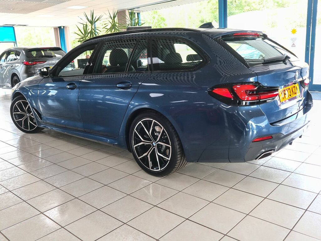 BMW 5 Series 2.0 520D M Sport Touring Mht Steptronic YP73KZA Blue #2