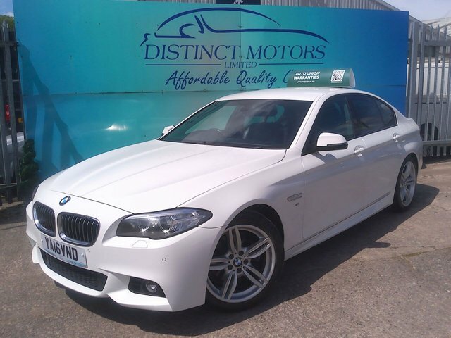 BMW 5 Series 520D M Sport Saloon YA16VND White #3