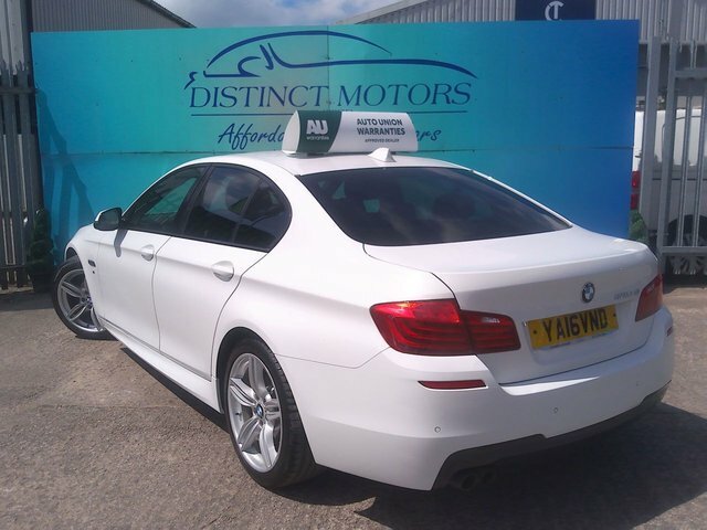 BMW 5 Series 520D M Sport Saloon YA16VND White #4