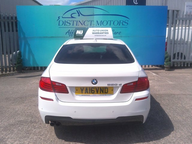 BMW 5 Series 520D M Sport Saloon YA16VND White #5