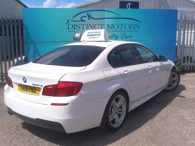 BMW 5 Series 520D M Sport Saloon YA16VND White #6