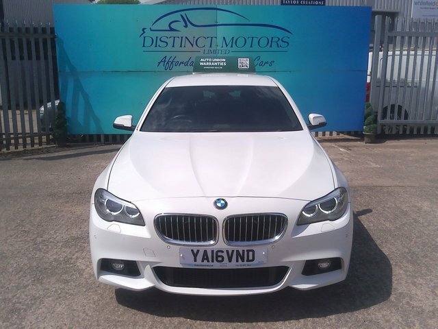 BMW 5 Series 520D M Sport Saloon YA16VND White #2
