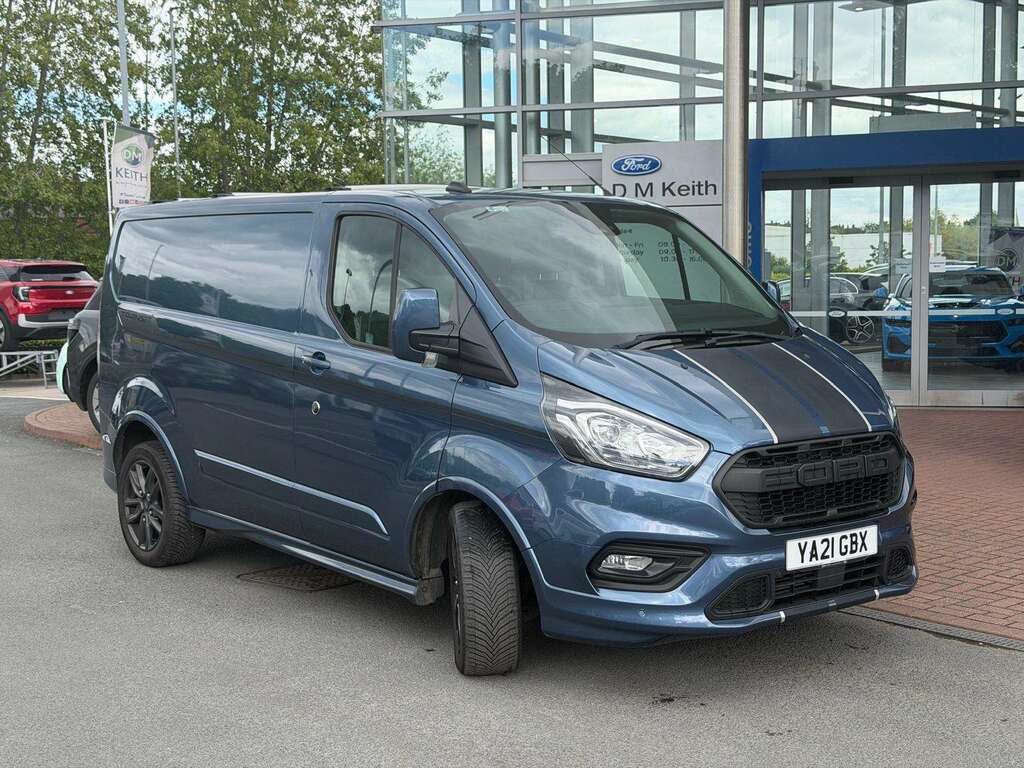 Ford Transit Custom 2.0 Ecoblue 185Ps Low Roof Sport Van YA21GBX Blue