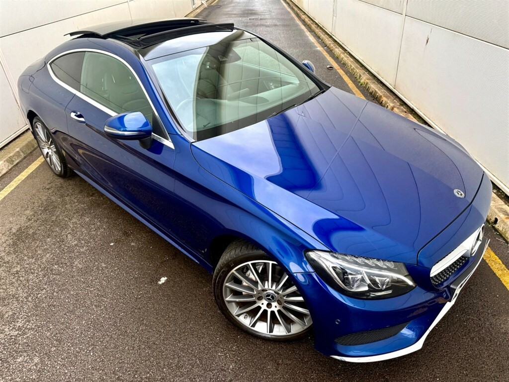 Mercedes-Benz C Class 2.0 Amg Line Premium Coupe G-tronic Blue