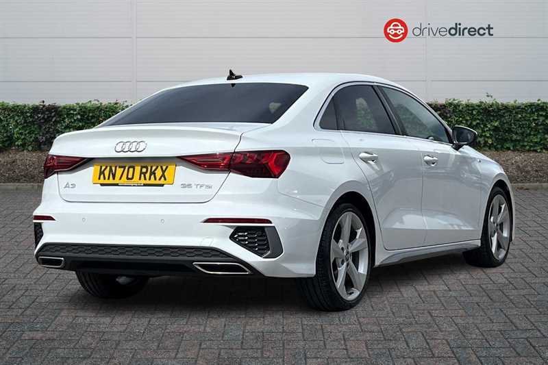 Audi A3 1.5 Tfsi 35 S Line Saloon Euro 6 KN70RKX White #3