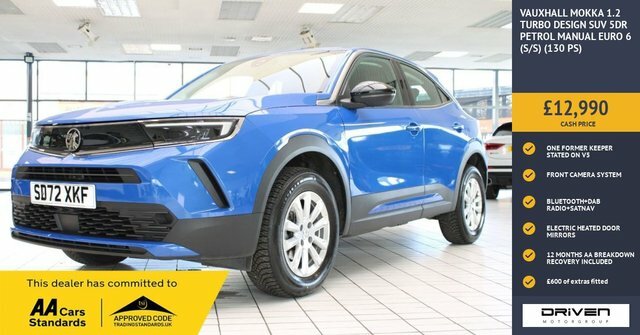 Vauxhall Mokka 1.2 Turbo Design Suv Euro 6 S S Blue