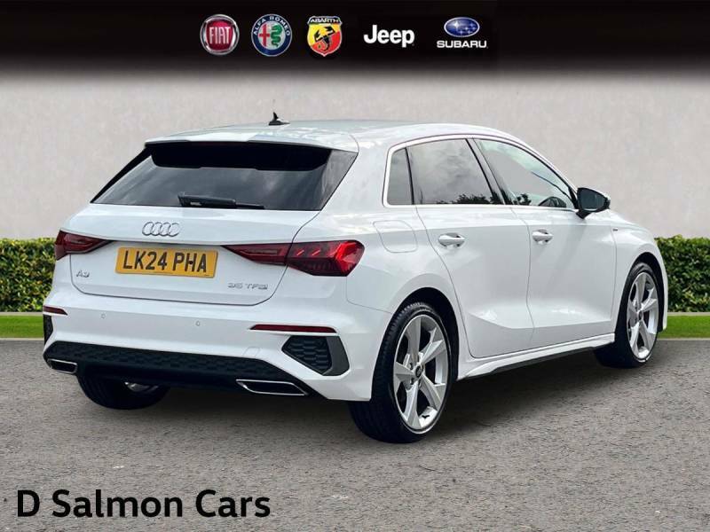 Audi A3 1.5 Tfsi 35 S Line Sportback S Tronic Euro 6 Ss LK24PHA White #4