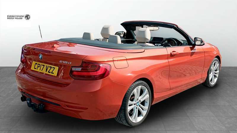 BMW 2 Series 2.0 218D Sport Convertible Euro 6 CP17VZZ Orange #4