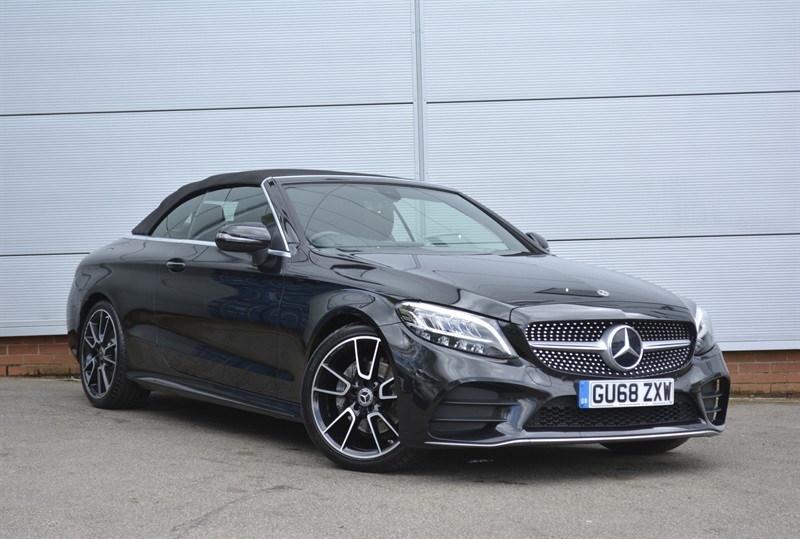 Mercedes-Benz C Class 2.0 C220d Amg Line Cabriolet G-tronic GU68ZXW Black #2