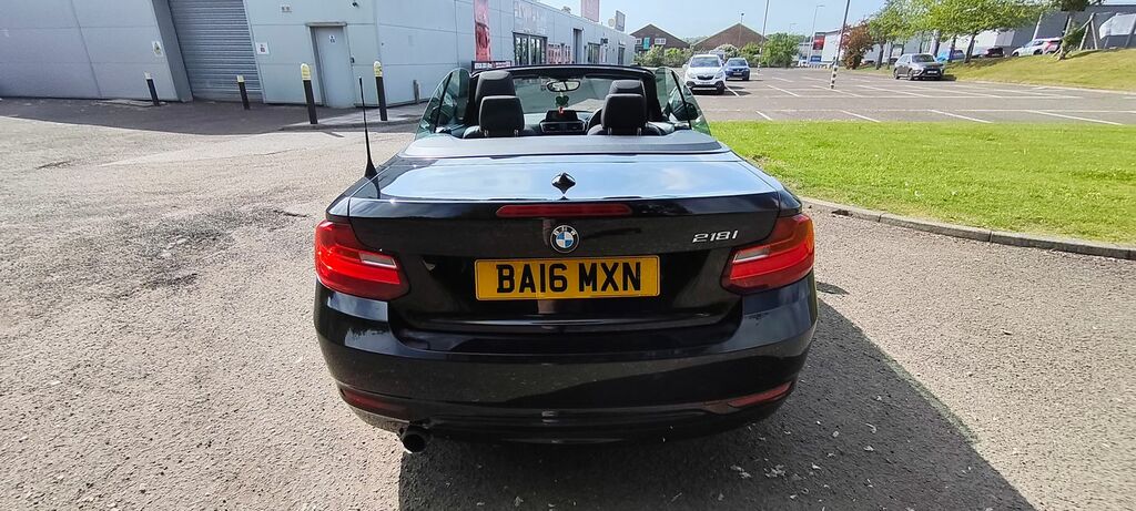 BMW 2 Series 1.5 218I Sport Convertible Euro BA16MXN Black #4