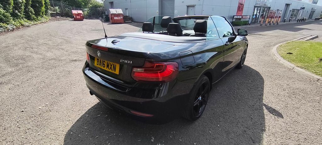 BMW 2 Series 1.5 218I Sport Convertible Euro BA16MXN Black #5