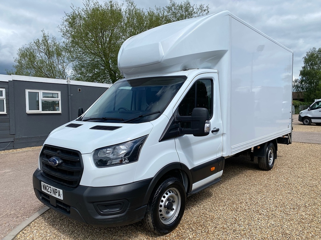 Ford Transit Custom 350 2.0 Ecoblue Leader L4 Xlwb Luton Van Tail Lift WM23NPA White #2