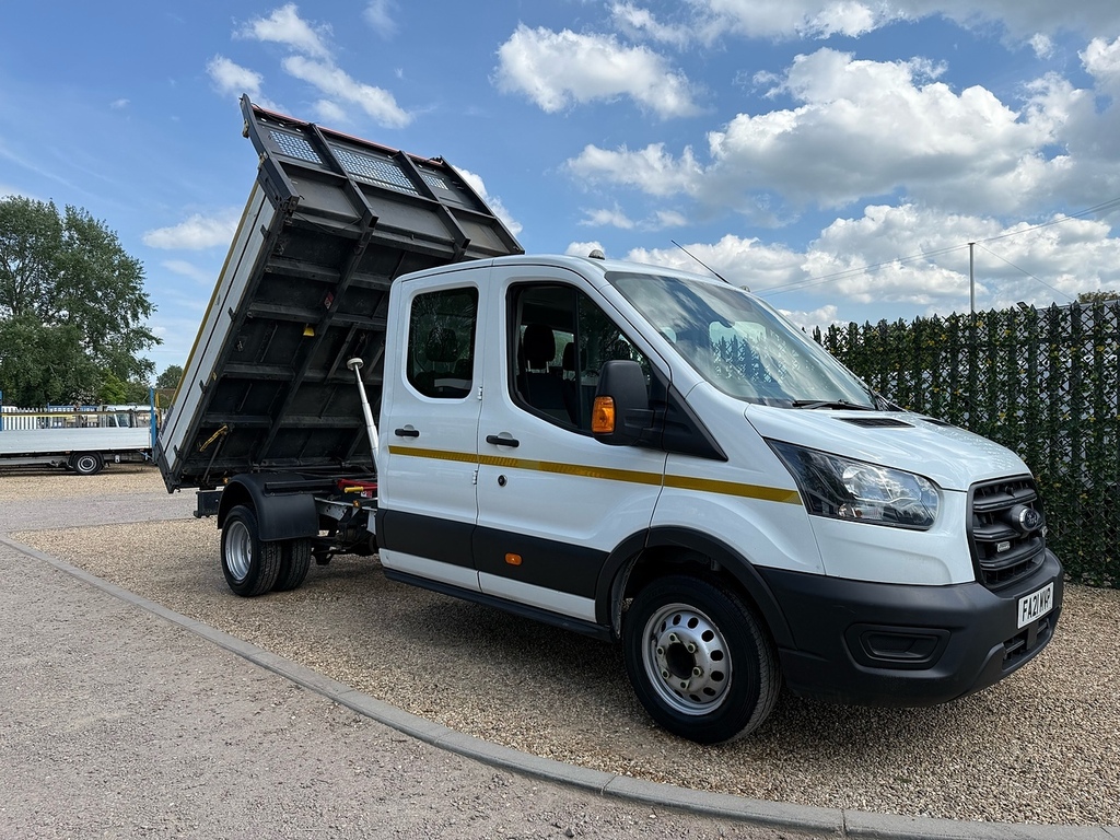 Ford Transit Custom 350 Ecoblue Leader 2.0 Double Cab Tipper - White White