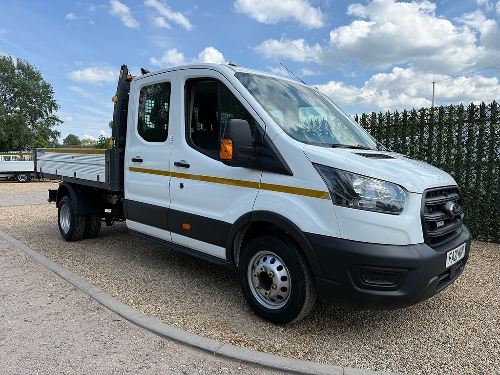 Ford Transit Custom 350 Ecoblue Leader 2.0 Double Cab Tipper - White FA21MVP White #2