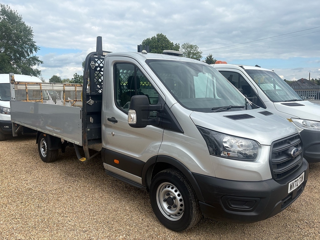 Ford Transit Custom 350 2.0 Ecoblue Leader L4 Xlwb Dropside Tail Lift Silver
