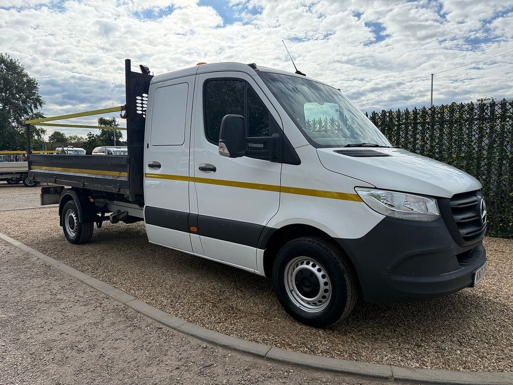 Mercedes-Benz Sprinter 314 2.1 Cdi L3 Lwb Double Cab Tipper - Storage Cab KN71XKB White #2