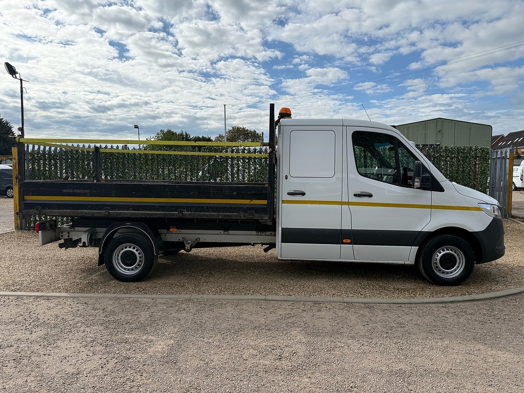 Mercedes-Benz Sprinter 314 2.1 Cdi L3 Lwb Double Cab Tipper - Storage Cab KN71XKB White #6