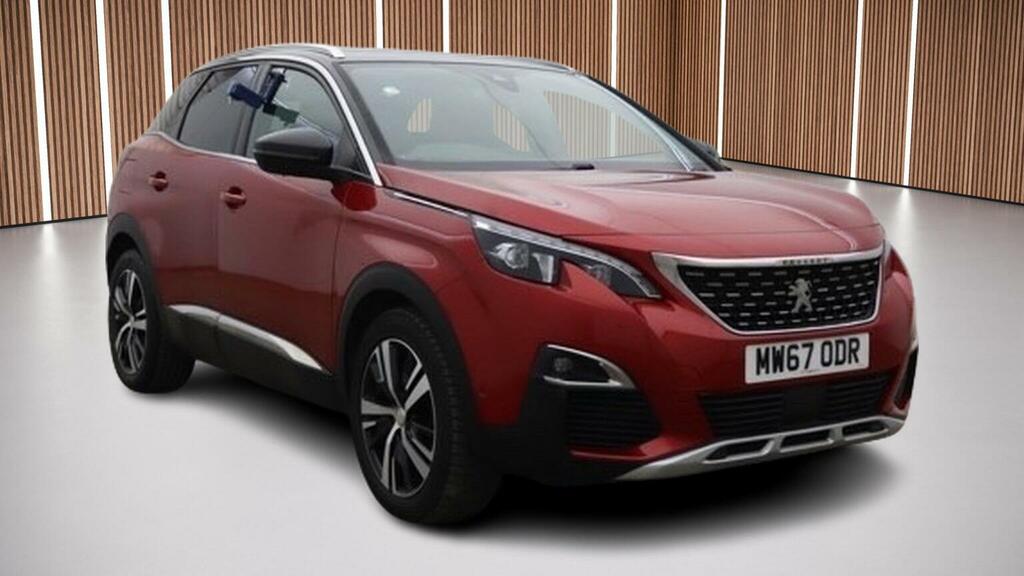 Peugeot 3008 Suv 1.6 Bluehdi Gt Line Eat Euro 6 Ss 2018 MW67ODR Red #2