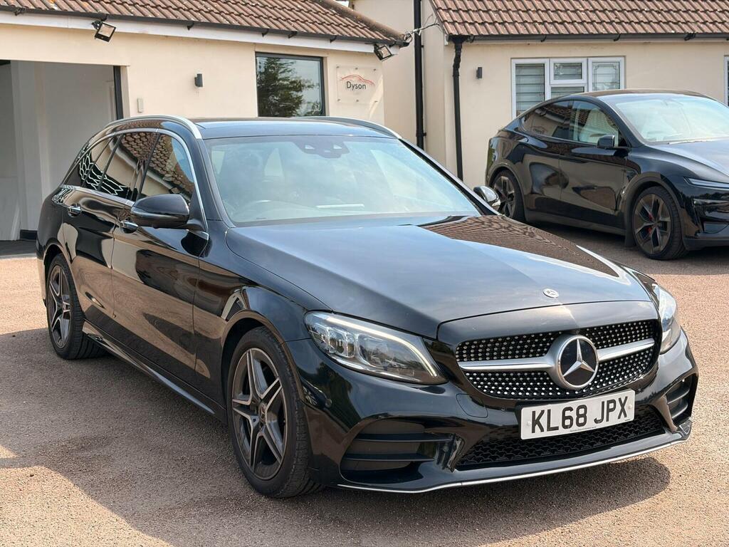 Mercedes-Benz C Class Estate 1.5 C200 Mhev Eq Boost Amg Line Premium Pl KL68JPX Black #2