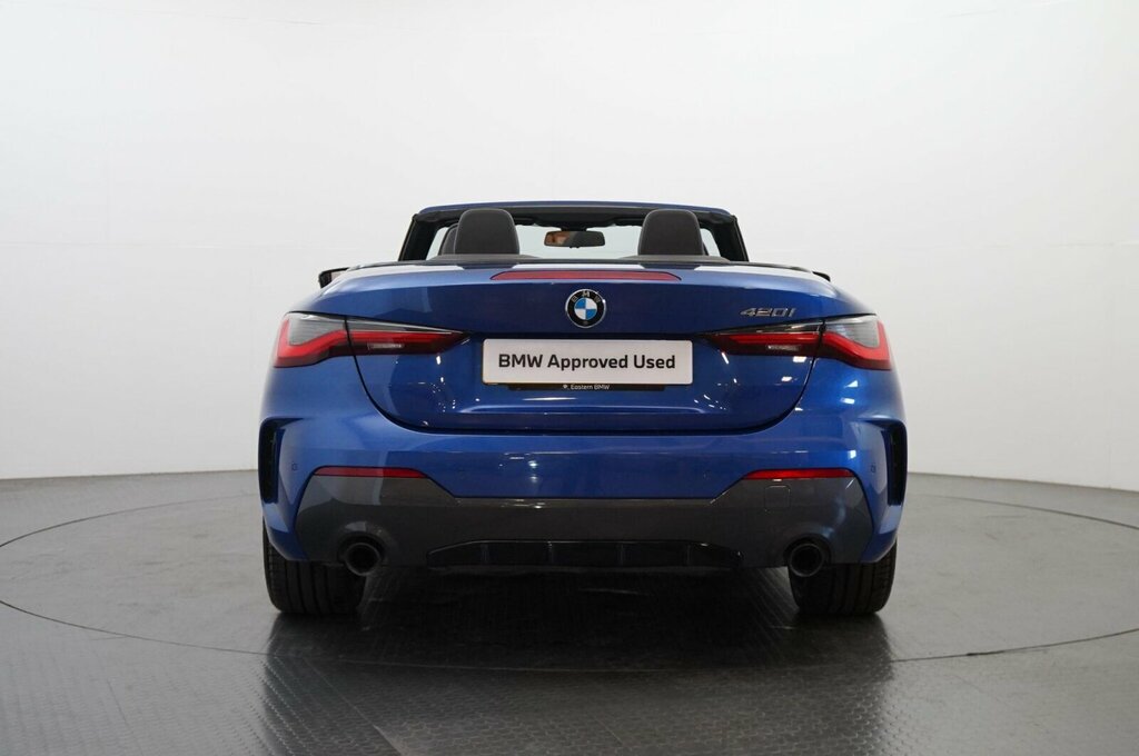 BMW 4 Series 420I M Sport Convertible YH22NFO Blue #6