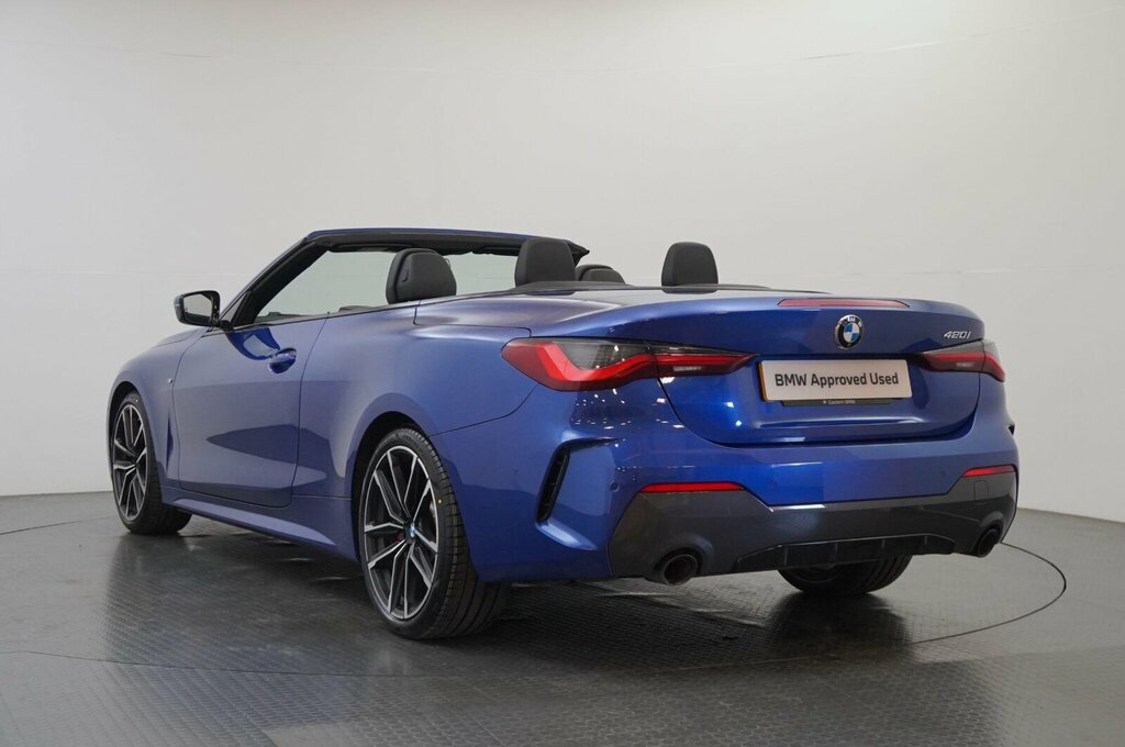 BMW 4 Series 420I M Sport Convertible YH22NFO Blue #3