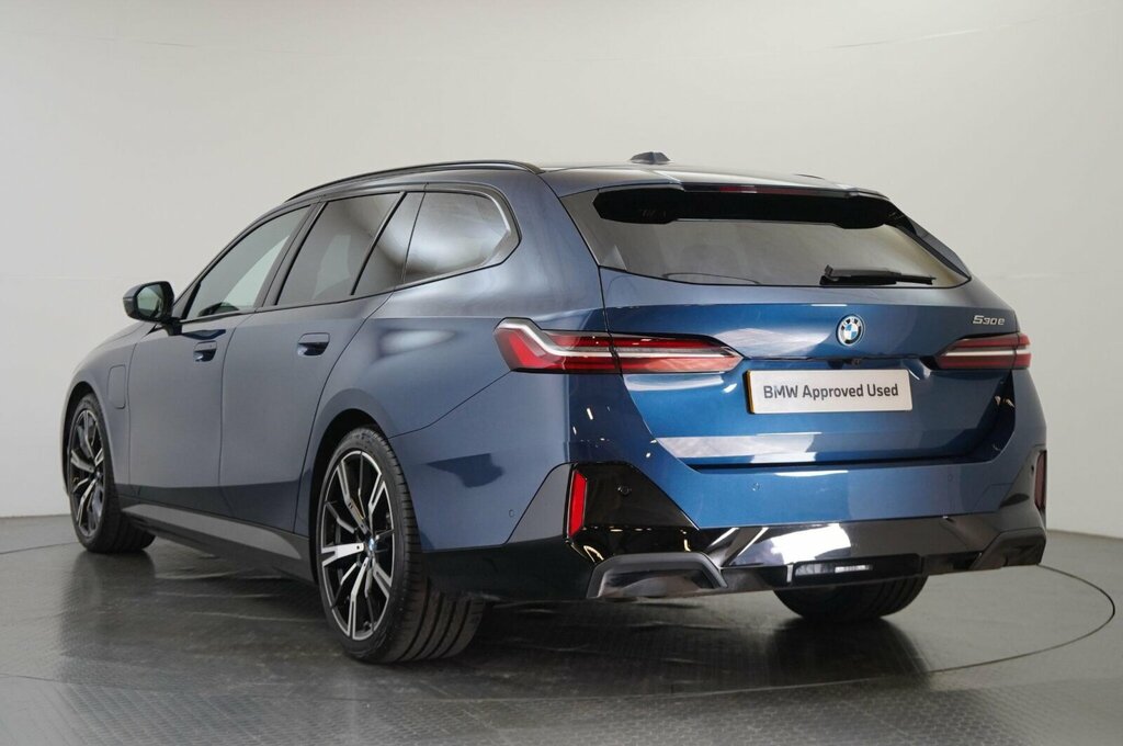 BMW 5 Series 530E M Sport Touring YH75CEO Blue #3
